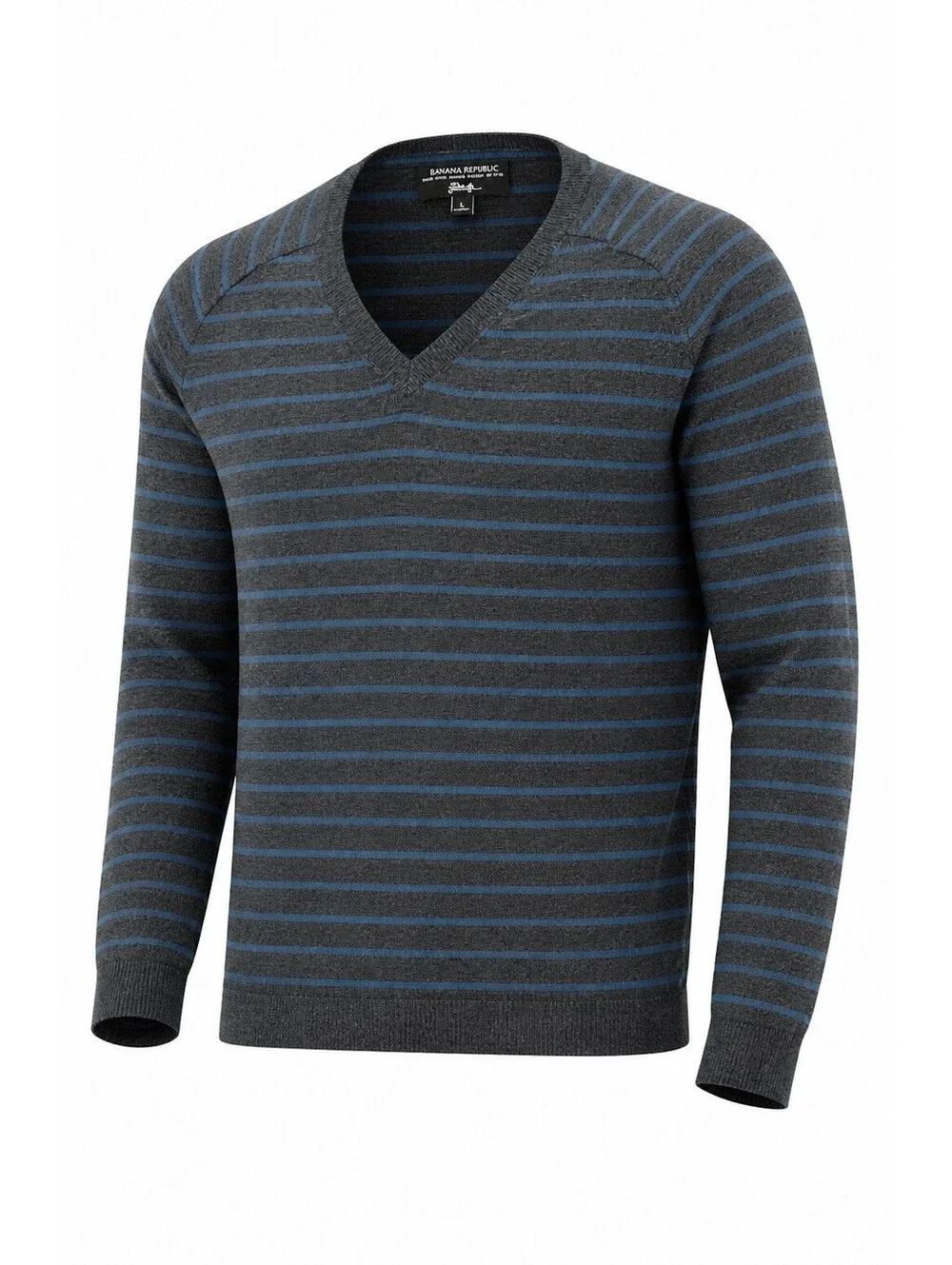 Banana Republic Men's LG  Italian Merino Wool V-Neck Sweater Large